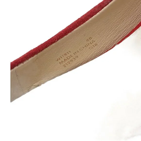 Cole Haan Red Suede Heels - Picture 6 of 11